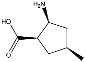 Cyclopentanecarboxylic acid, 2-amino-4-methyl-, (1R,2S,4S)-rel- (9CI) 结构式