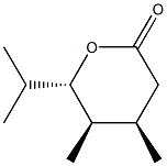 2H-Pyran-2-one,tetrahydro-4,5-dimethyl-6-(1-methylethyl)-,(4R,5R,6S)-rel-(9CI) 结构式