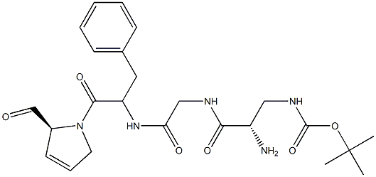 cyclo(glycyl-phenylalanyl-prolyl-N-(beta)-(tert-butoxycarbonyl)-alpha,beta-diaminopropanyoly) 结构式
