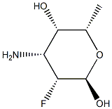 alpha-L-Talopyranose, 3-amino-2,3,6-trideoxy-2-fluoro- (9CI) 结构式