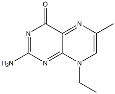 4(8H)-Pteridinone,2-amino-8-ethyl-6-methyl-(9CI) 结构式