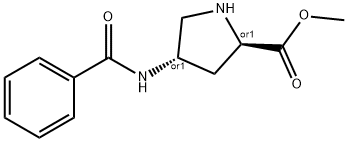 D-Proline, 4-(benzoylamino)-, methyl ester, (4S)-rel- (9CI) 结构式