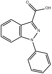1-苯基-1H-吲唑-3-羧酸 结构式