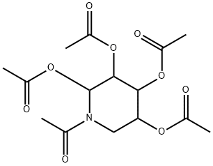 (3R)-2,3α,4β,5α-Tetraacetoxy-1-acetylpiperidine 结构式