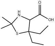 4-Thiazolidinecarboxylicacid,5,5-diethyl-2,2-dimethyl-(9CI) 结构式