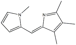 1H-Pyrrole,1-methyl-2-[(Z)-(3,4,5-trimethyl-2H-pyrrol-2-ylidene)methyl]-(9CI) 结构式