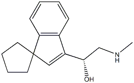 (R)-α-[(Methylamino)methyl]spiro[cyclopentane-1,1'-[1H]indene]-3'-methanol 结构式