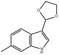 1H-Indole,3-(1,3-dioxolan-2-yl)-6-methyl-(9CI) 结构式