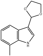 1H-Indole,3-(1,3-dioxolan-2-yl)-7-methyl-(9CI) 结构式