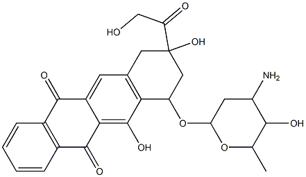 4-demethoxy-11-deoxyadriamycin 结构式