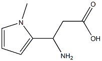 3-氨基-3-(1-甲基-1H-吡咯-2-基)丙酸 结构式