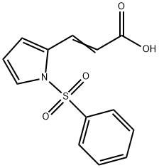 3-(1-(phenylsulfonyl)-1H-pyrrol-2-yl)acrylic acid 结构式