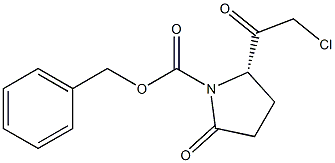 N-alpha-carbobenzoxypyroglutamic acid chloromethyl ketone 结构式