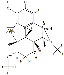 4,5α-Epoxy-6α-methoxy-17-methylmorphinan-3-ol 结构式