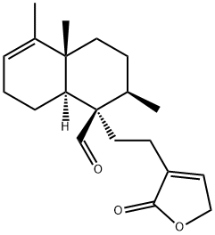 (1R)-1-[2-(2,5-Dihydro-2-oxofuran-3-yl)ethyl]-1,2,3,4,4a,7,8,8aβ-octahydro-2α,4aα,5-trimethyl-1α-naphthalenecarbaldehyde 结构式