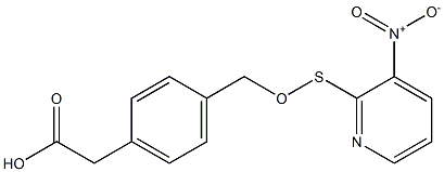 4-(3'-nitro-2'-pyridinesulfenyloxymethyl)phenylacetic acid 结构式