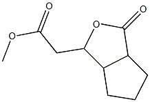 Cyclopentanehydracrylic acid, 2-carboxy-, -gamma--lactone, Me ester (7CI) 结构式