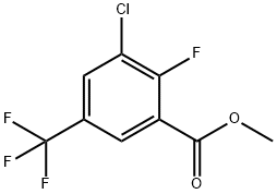 3-氯-2-氟-5-(三氟甲基)苯甲酸甲酯 结构式