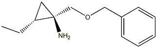 Cyclopropanamine, 2-ethyl-1-[(phenylmethoxy)methyl]-, (1R,2R)-rel- (9CI) 结构式