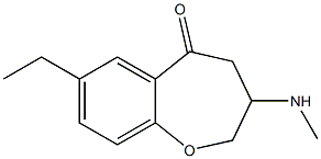 1-Benzoxepin-5(2H)-one,7-ethyl-3,4-dihydro-3-(methylamino)-(9CI) 结构式