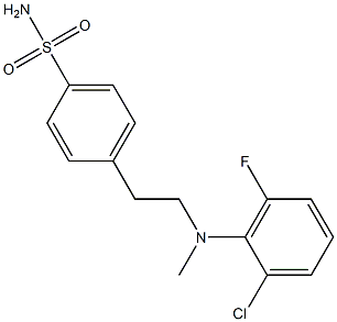 4-{2-[(2-chloro-6-fluorobenzyl)amino]ethyl}benzenesulfonamide 结构式