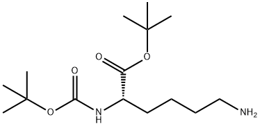 N2-叔丁氧羰基-L-赖氨酸叔丁酯 结构式