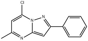 7-CHLORO-5-METHYL-2-PHENYLPYRAZOLO[1,5-A]PYRIMIDINE 结构式
