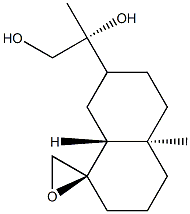 (R)-2-[(1R,8aR)-Octahydro-4aβ-methylspiro[naphthalene-1(8aH),2'-oxirane]-7β-yl]-1,2-propanediol 结构式