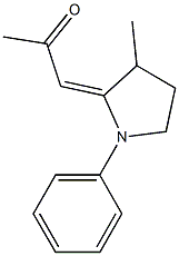 2-Propanone,1-(3-methyl-1-phenyl-2-pyrrolidinylidene)-(9CI) 结构式