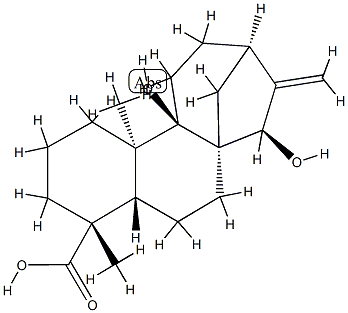 (4R,15R)-9,15-Dihydroxykaur-16-en-18-oic acid 结构式