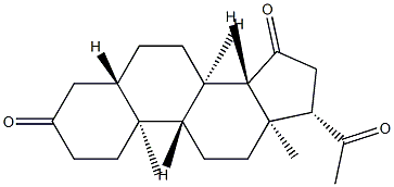 5α-Pregnane-3,15,20-trione 结构式