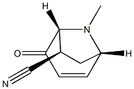 8-Azabicyclo[3.2.1]oct-2-ene-6-carbonitrile,8-methyl-4-oxo-,(1R,5S,6S)-rel-(9CI) 结构式