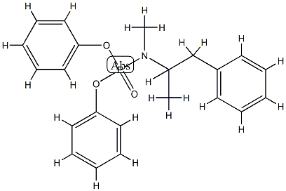 N-Methyl-N-(α-methylphenethyl)aminophosphonic acid diphenyl ester 结构式