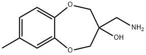 2H-1,5-Benzodioxepin-3-ol,3-(aminomethyl)-3,4-dihydro-7-methyl-(9CI) 结构式