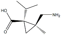 Cyclopropanecarboxylic acid, 2-(aminomethyl)-2-methyl-1-(1-methylethyl)-, (1R,2R)-rel- (9CI) 结构式