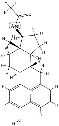 benzo(d,e)estra-1,3,5(10)-triene-3,17 beta-diol 17-acetate 结构式