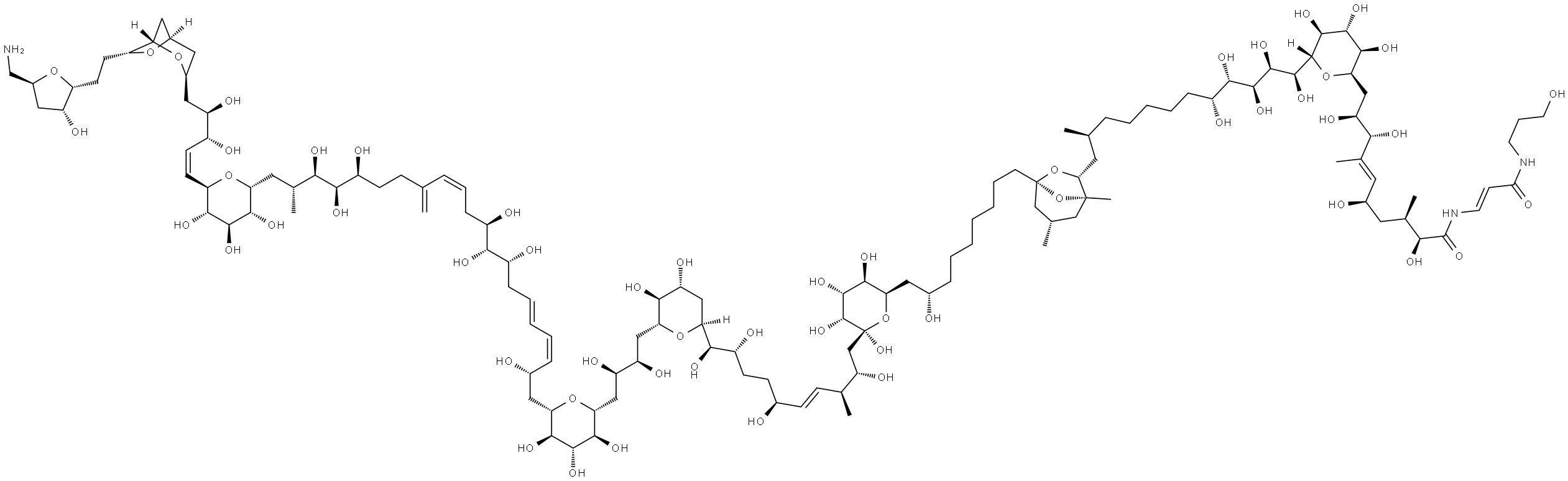 (C52-55-半缩醛)海葵毒素 结构式