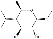 ba-D-Glucopyranoside, methyl 4,6-dideoxy-4-(dimethylamino)- (9CI) 结构式