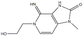 2H-Imidazo[4,5-c]pyridin-2-one,1,3,4,5-tetrahydro-5-(2-hydroxyethyl)-4-imino-1-methyl-(9CI) 结构式
