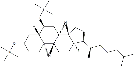 3β,6α-Bis[(trimethylsilyl)oxy]-5α-cholestane 结构式