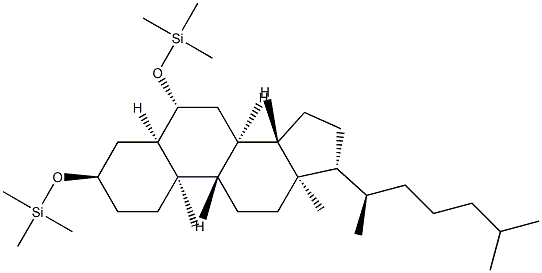 [(5β-Cholestane-3α,6β-diyl)bisoxy]bis(trimethylsilane) 结构式