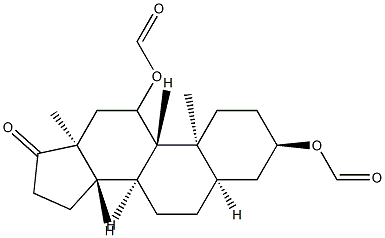 3α,11β-Bis(formyloxy)-5β-androstan-17-one 结构式