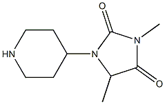 2,4-Imidazolidinedione,3,5-dimethyl-1-(4-piperidinyl)-(9CI) 结构式