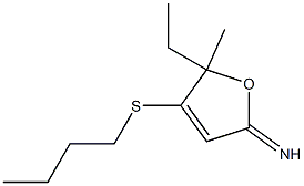 2(5H)-Furanimine,4-(butylthio)-5-ethyl-5-methyl-(9CI) 结构式