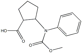 2-(((苄氧基)羰基)氨基)环戊羧酸 结构式
