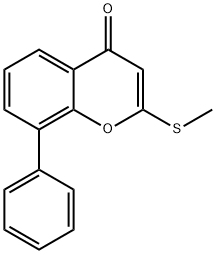 4H-1-Benzopyran-4-one, 2-(methylthio)-8-phenyl- 结构式