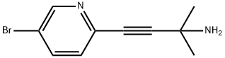 3-(5-bromopyridin-2-yl)-1,1-dimethyl-prop-2-ynylamine 结构式