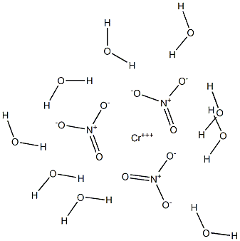 九水硝酸铬(III) 结构式