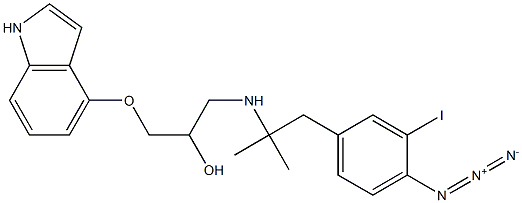 1-(indol-4-yloxy)-3-(1-(4-azido-3-iodophenyl)-2-isobutylamine)-2-propanol 结构式