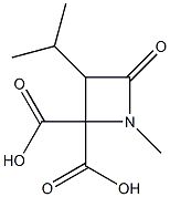 2,2-Azetidinedicarboxylicacid,1-methyl-3-(1-methylethyl)-4-oxo-(9CI) 结构式